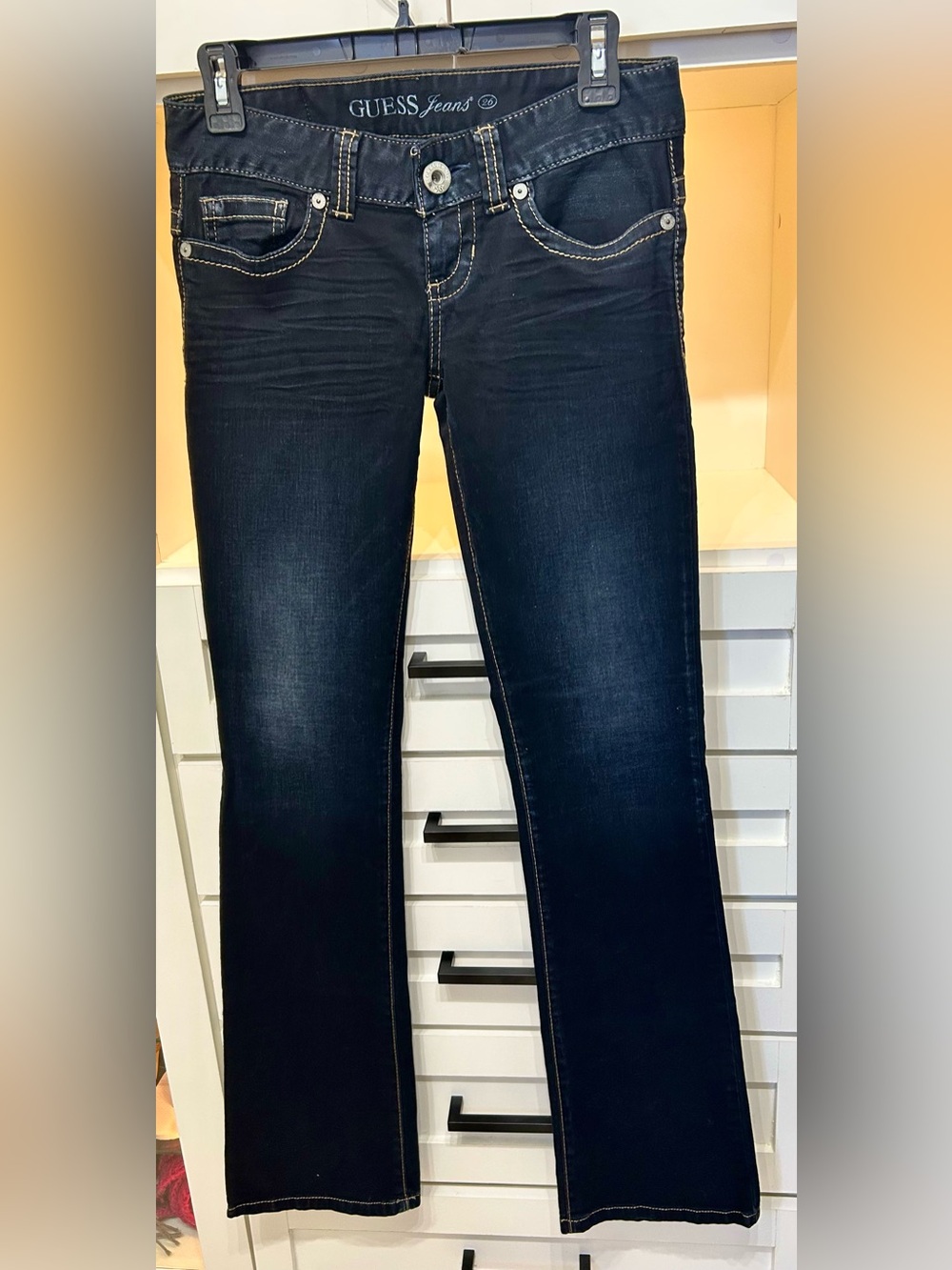 Vintage Daredevil Guess Bootcut Jeans with hardware logo, Size 26